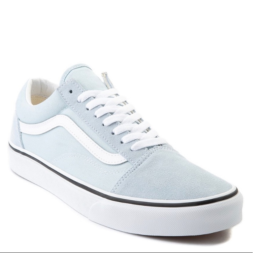 Low-top light blue Vans